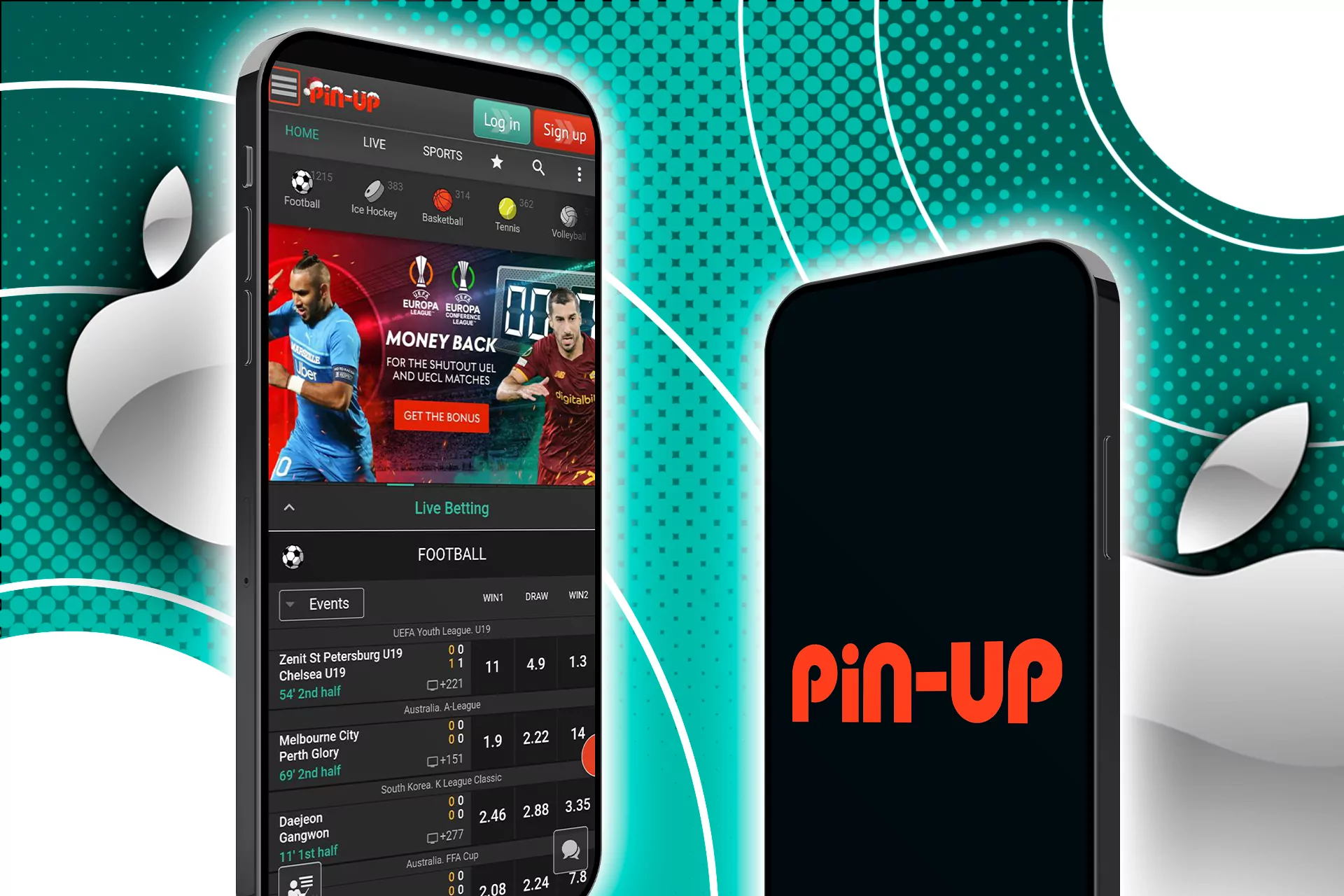 Install the iOS mobile app and bet at Pin Up.