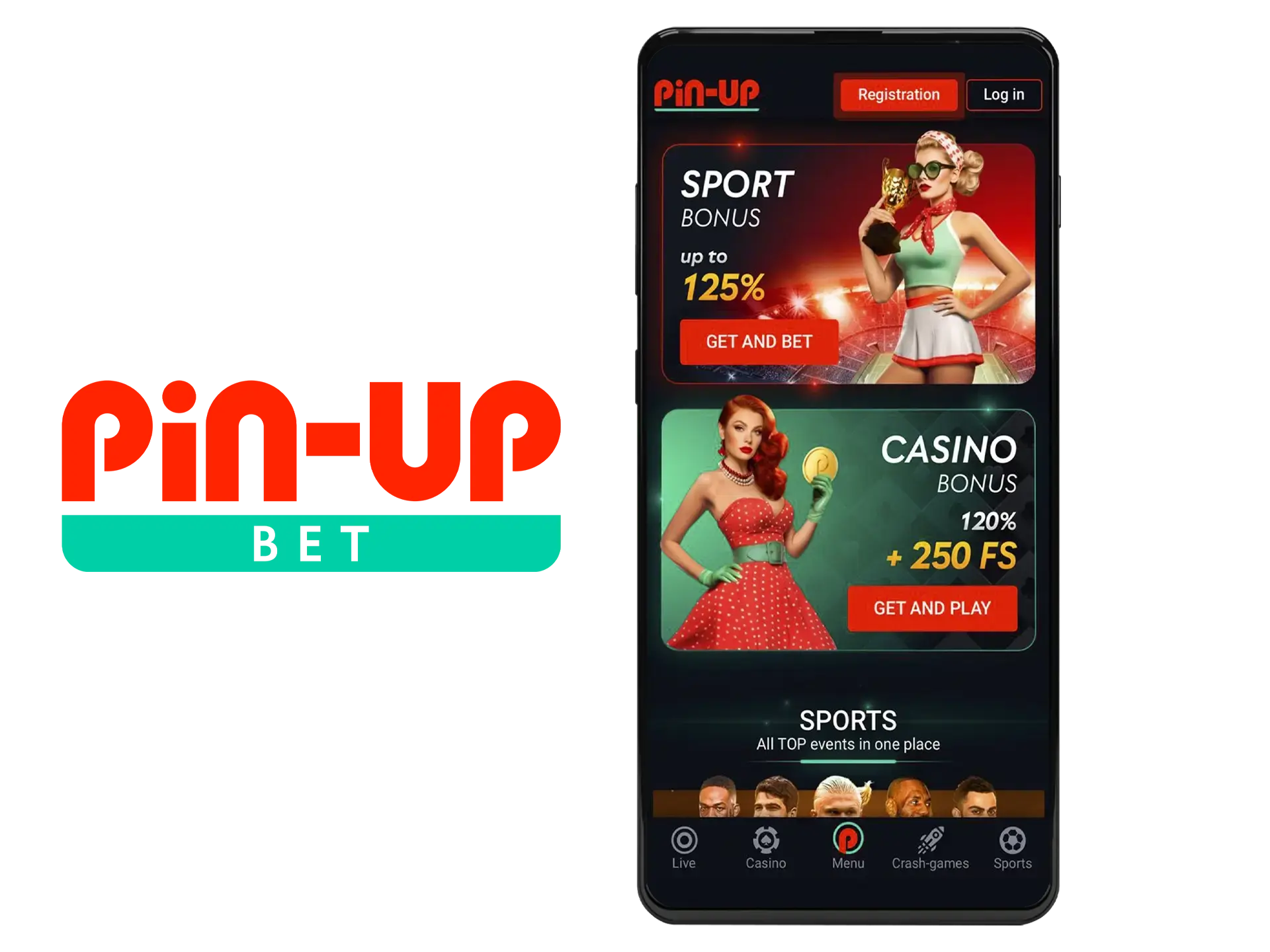 Go to the official website of Pin Up betting.