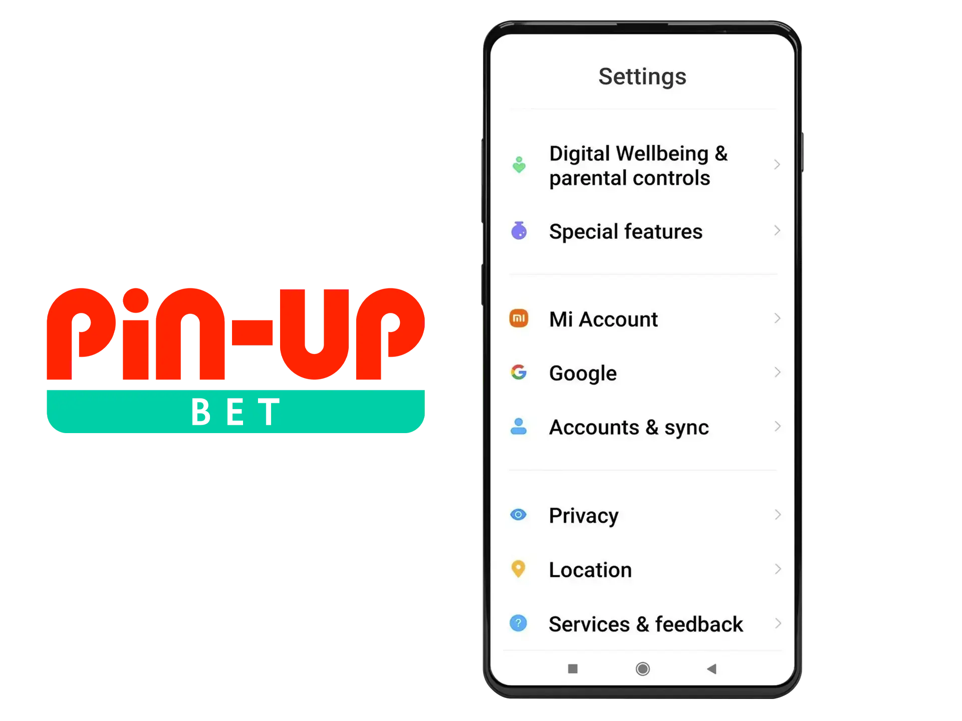 Correct your device settings to install the Pin Up app.