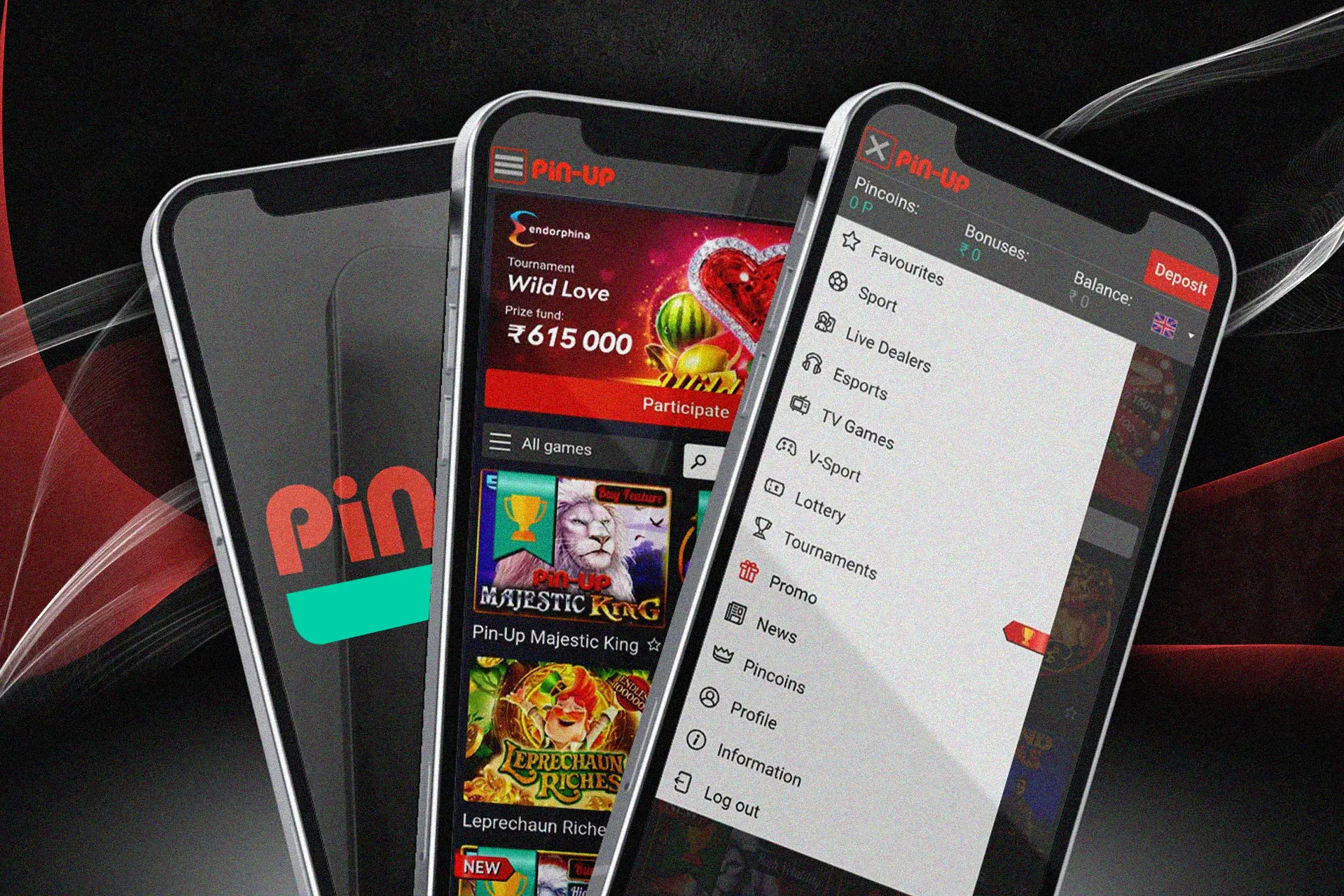 Pin Up app offers a wide range of games and betting markets.