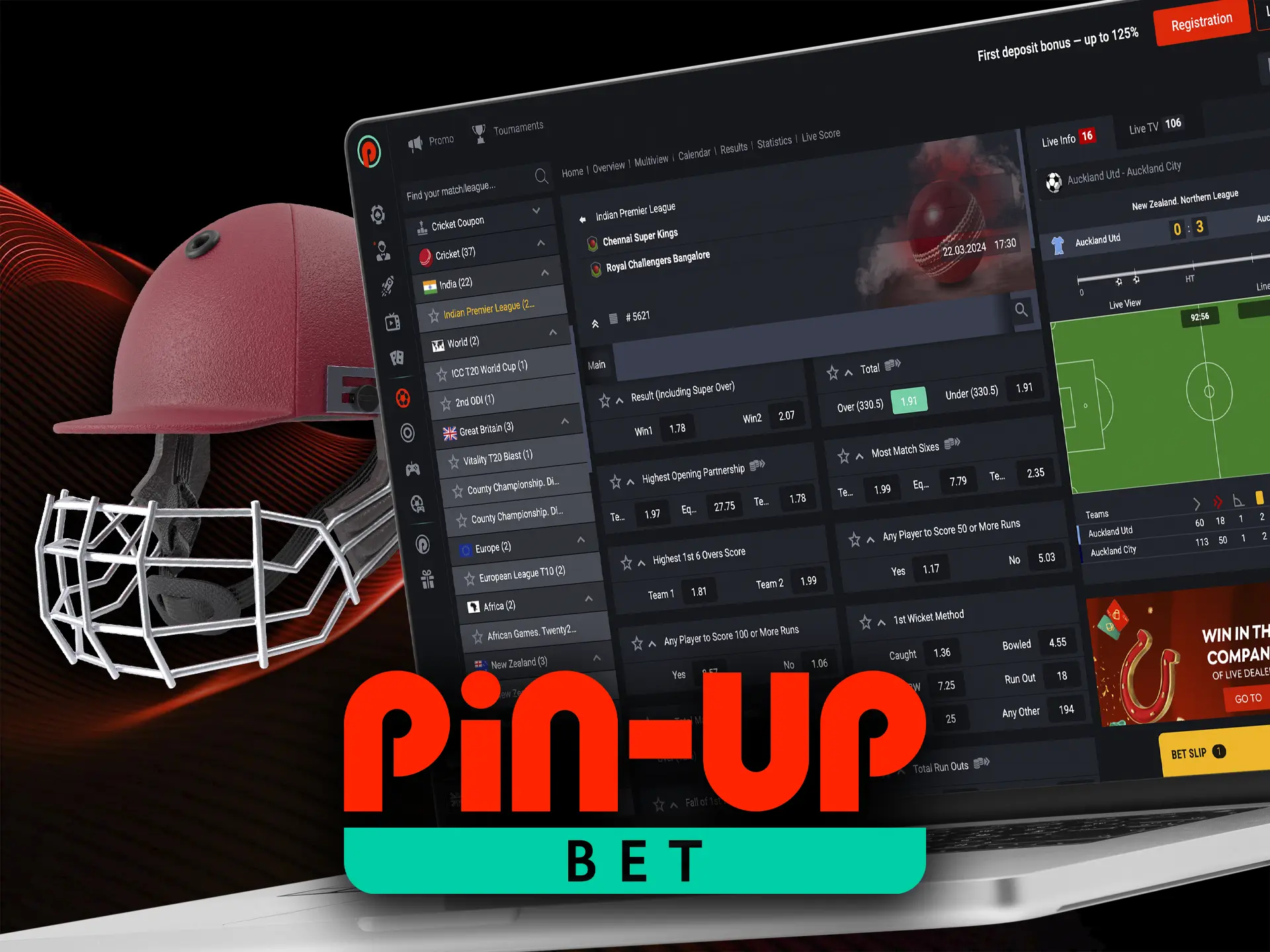 Consider the cricket event odds available to you and make the right prediction at Pin Up.