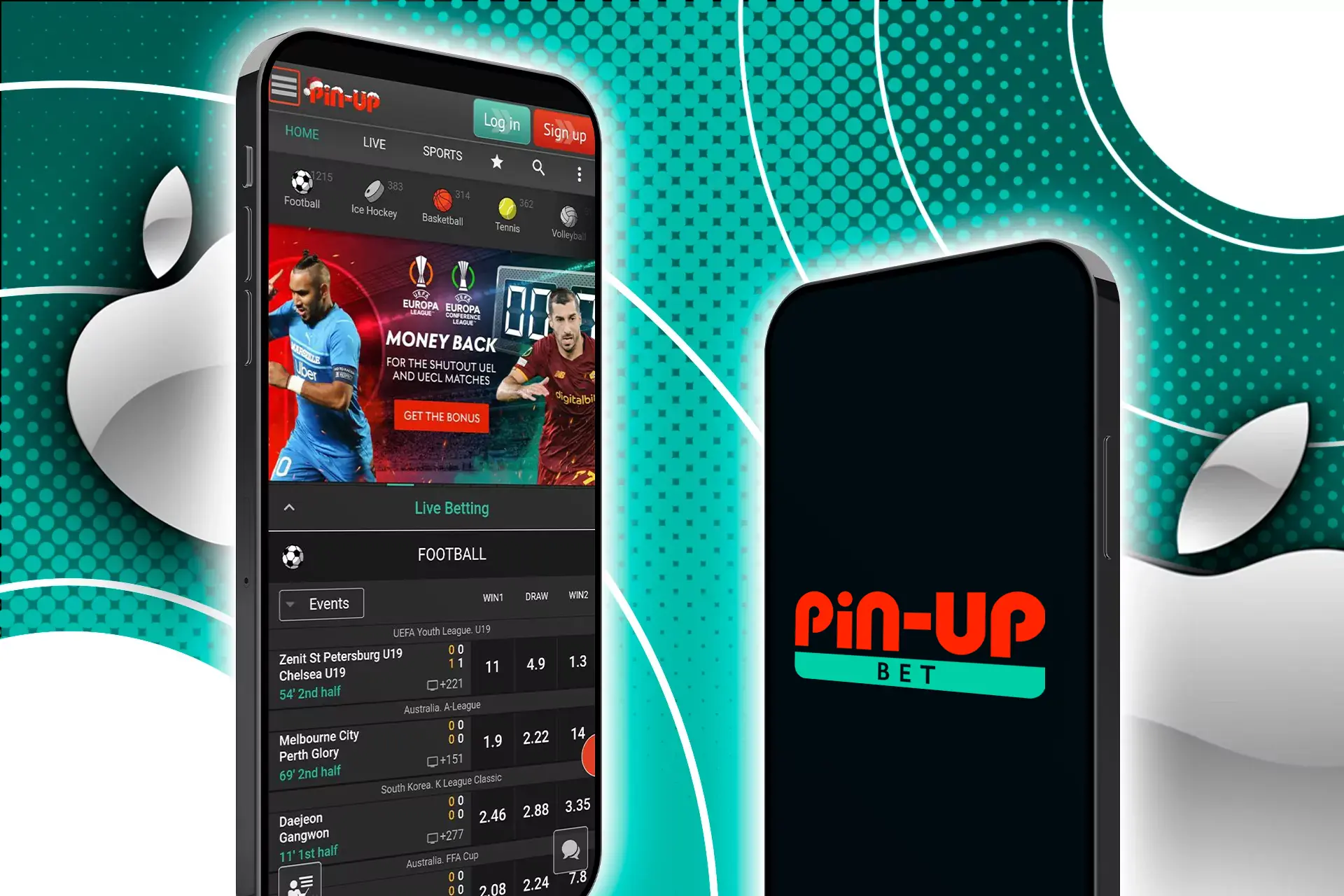 Install the iOS mobile app and bet at Pin Up.