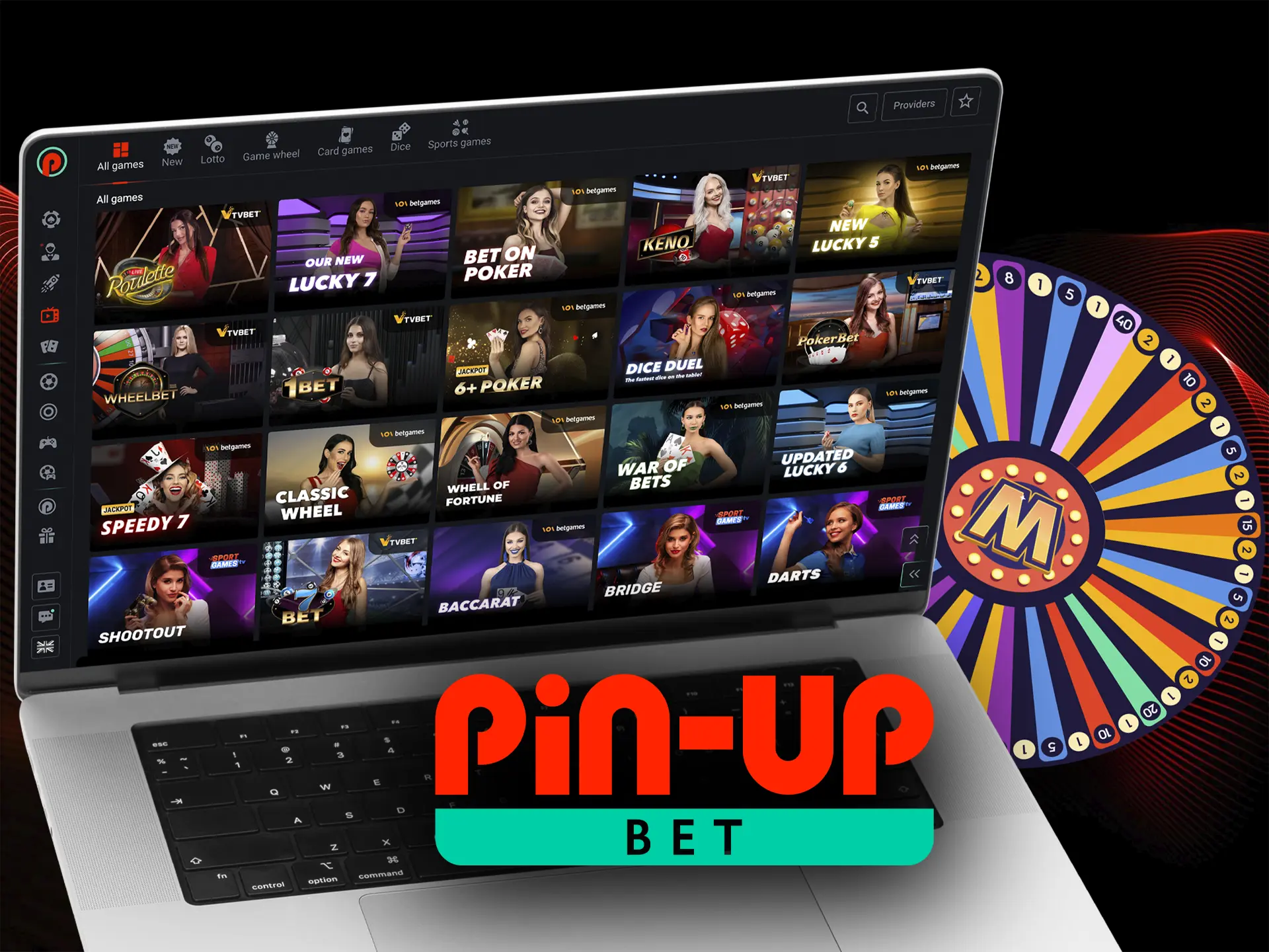 Pin Up offers TV-games for entertainment.