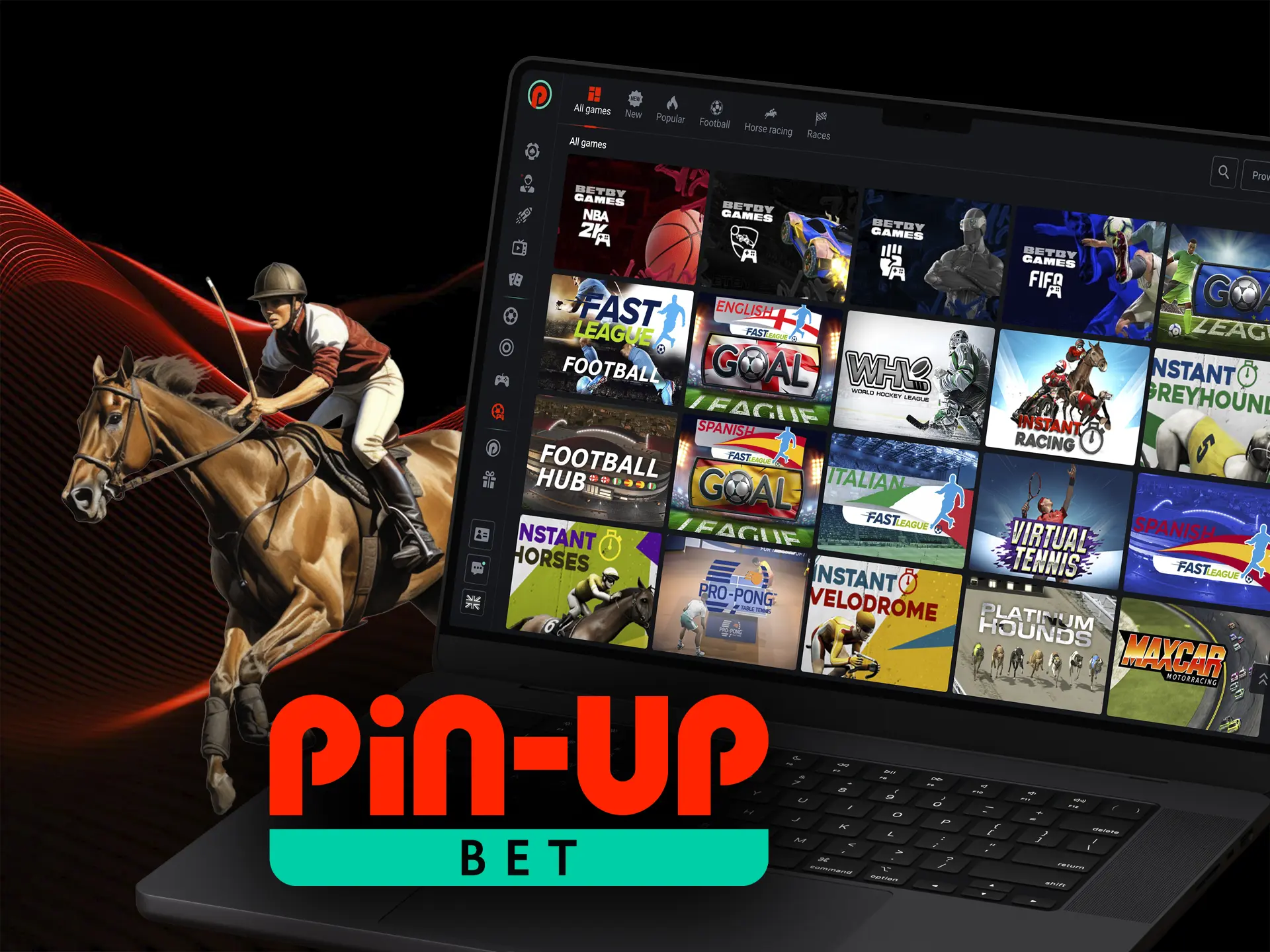 Place bets at Pin Up on virtual football, basketball and other sports.