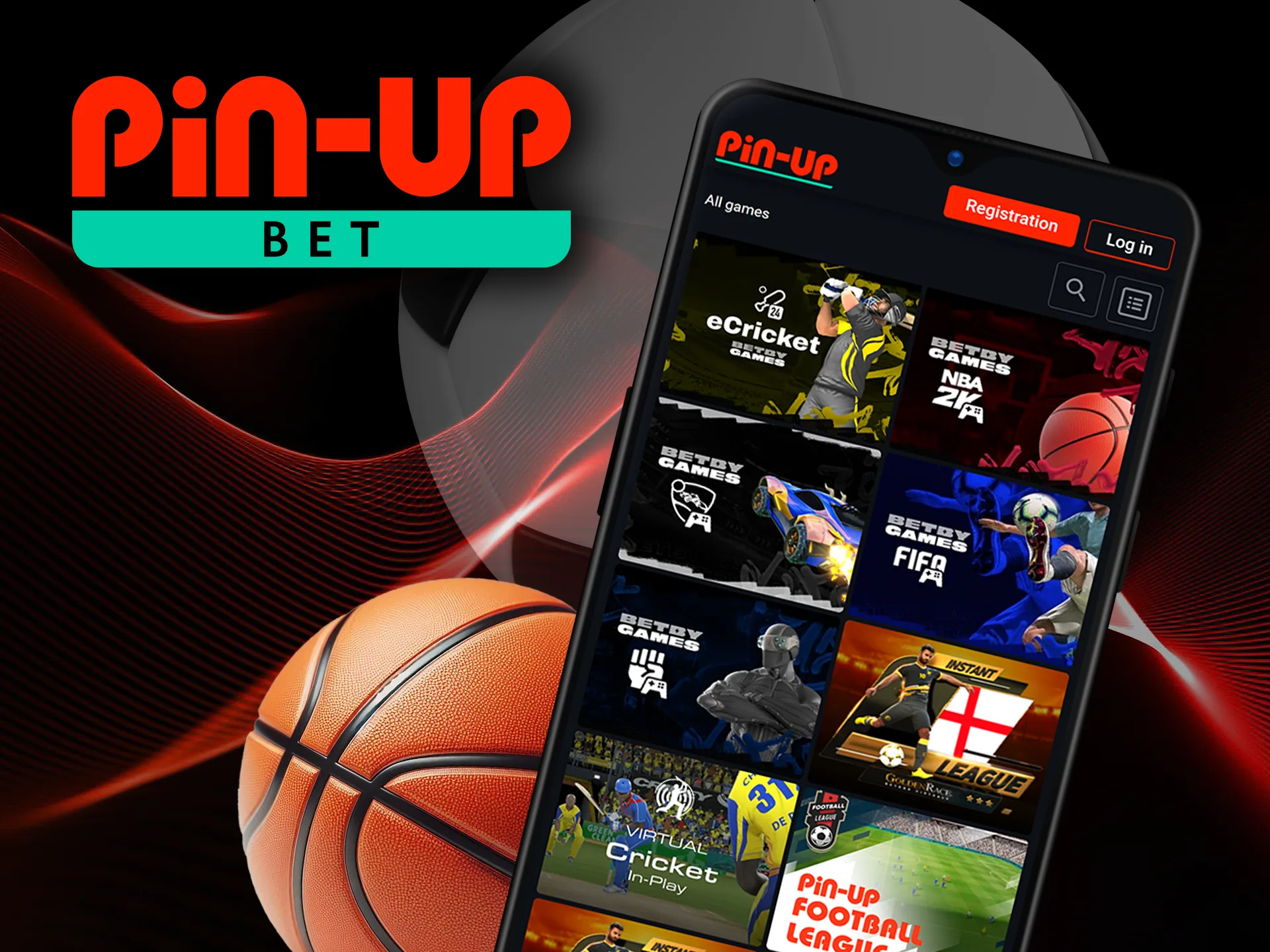 Bet on virtual sports in the Pin Up mobile application.