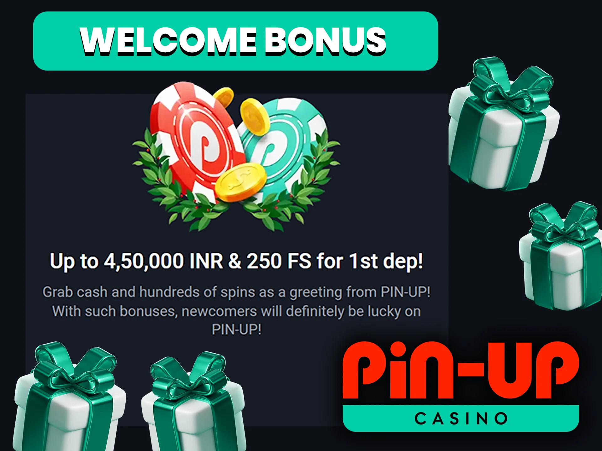 You can get a lucrative bonus on your first deposit at Pin Up.